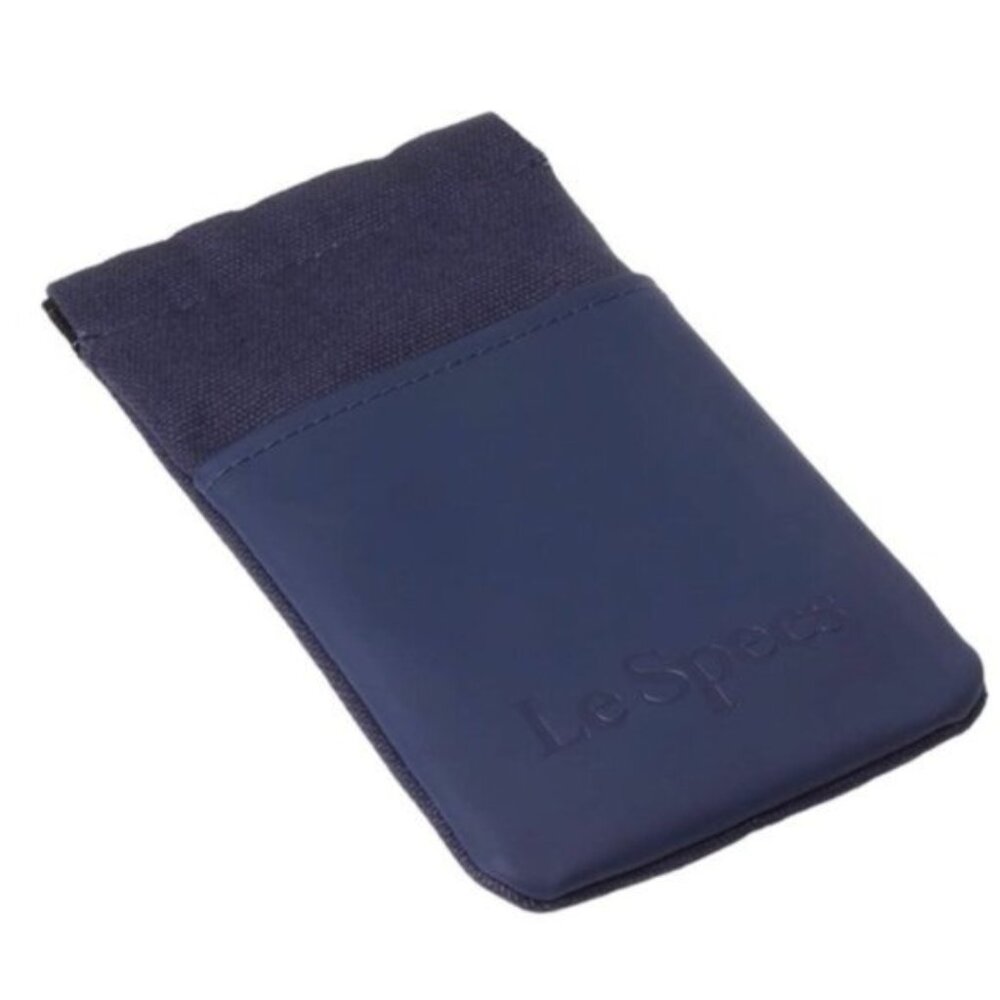 Le Specs Case handy storage pocket 4 Sunglasses/ eyeglasses Navy w Cloth